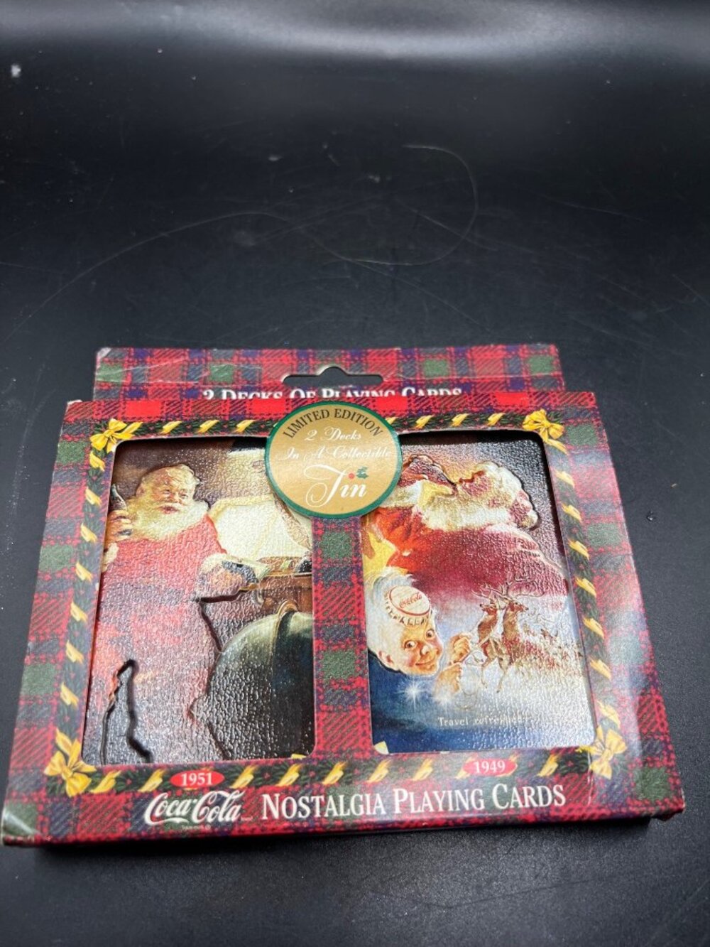 Coca-Cola Nostalgia Playing Cards Vintage Collectible Tin Limited Edition Xmas